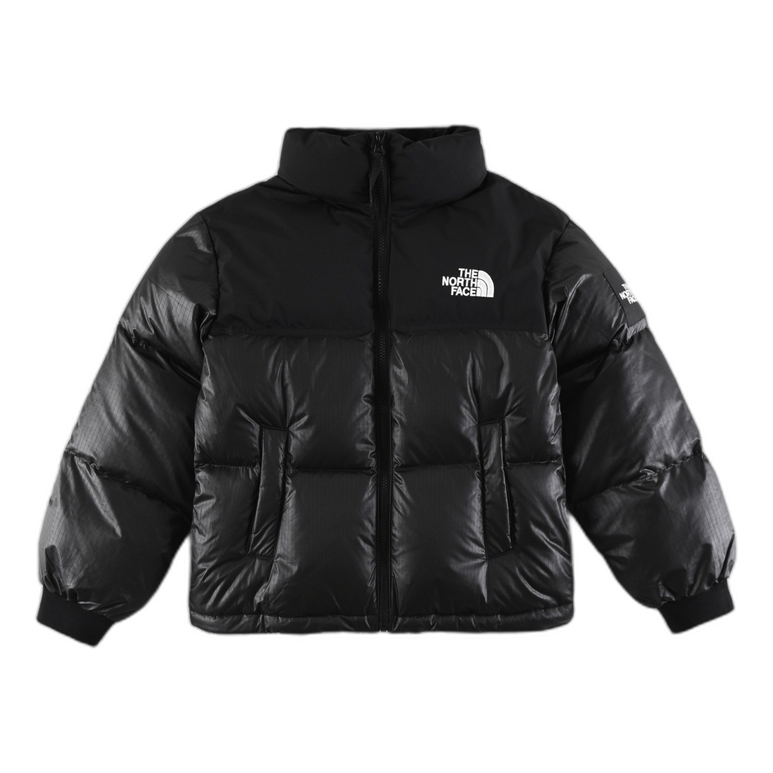 The North Face Nuptse Cropped Puffer Jacket in Black | 700-Fill