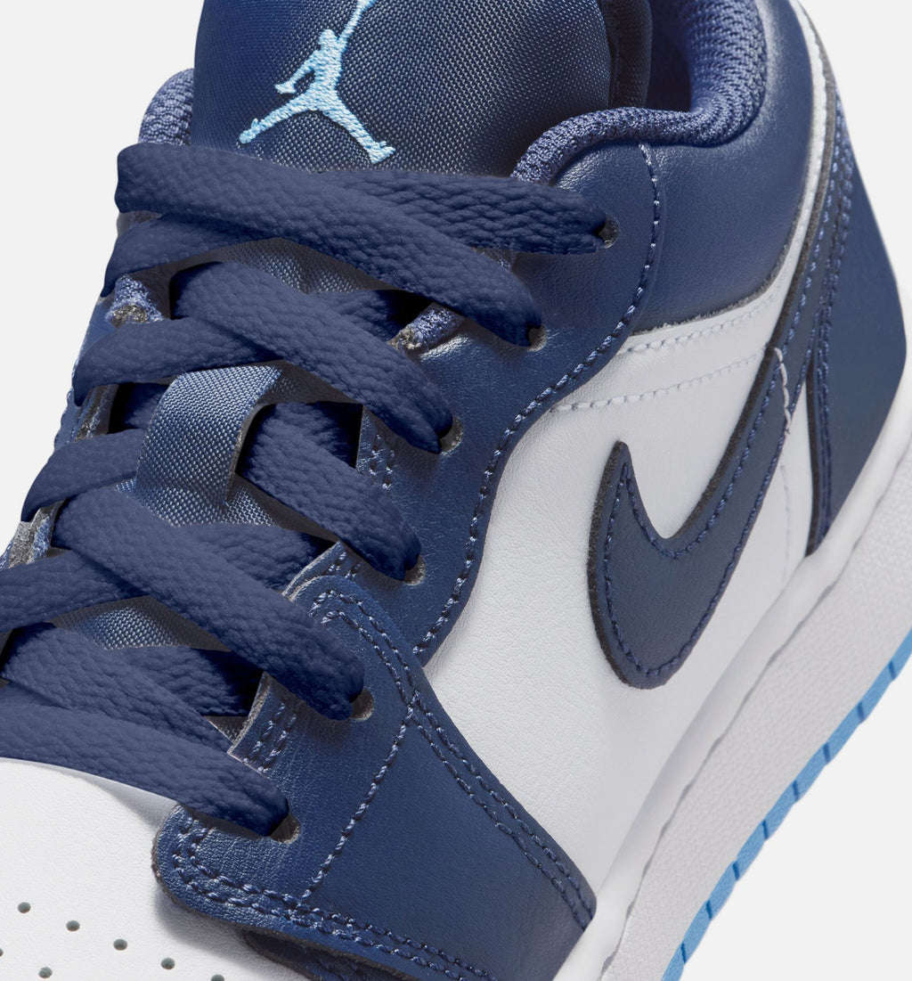 Air Jordan 1 Low Midnight Navy Kids' Shoes - Navy/University Blue/White