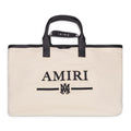 Natural/Black Canvas Embroidery Tote Bag