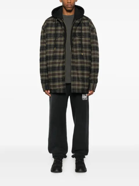 Willy Chavarria Ganadero hooded flannel overshirt