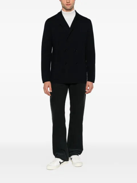 Tagliatore double-breasted knitted blazer