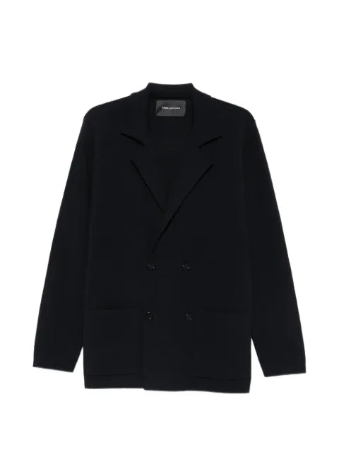 Tagliatore double-breasted knitted blazer