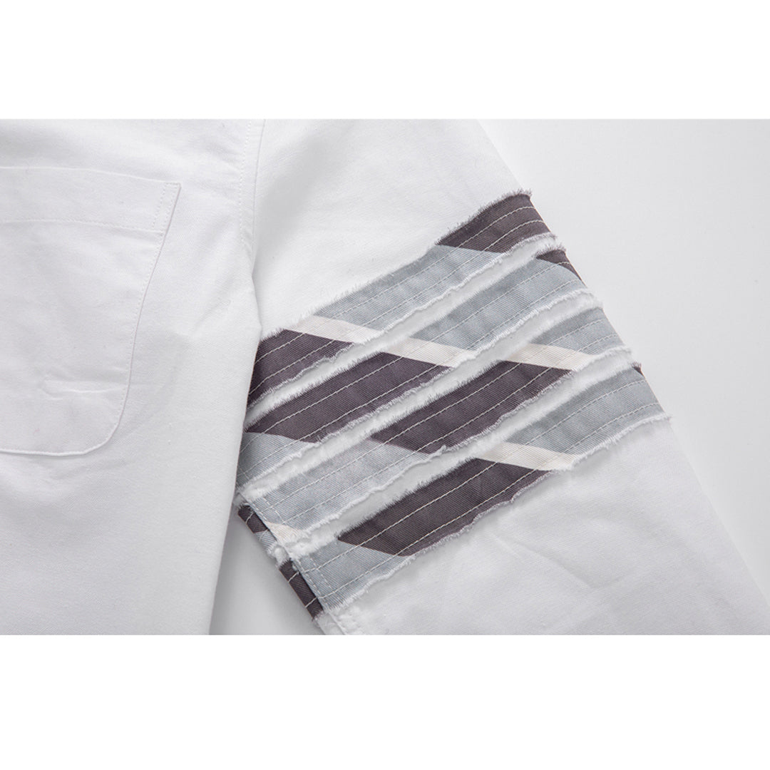 Men's Camouflage Oxford Shirt — Partial Button Front | Thom Browne