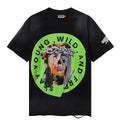 Rough Play Jesus Graphic Distressed Washed T-Shirt