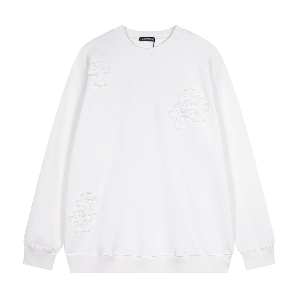 Chrome Hearts Rhinestone Horseshoe Applique Crewneck Sweatshirt