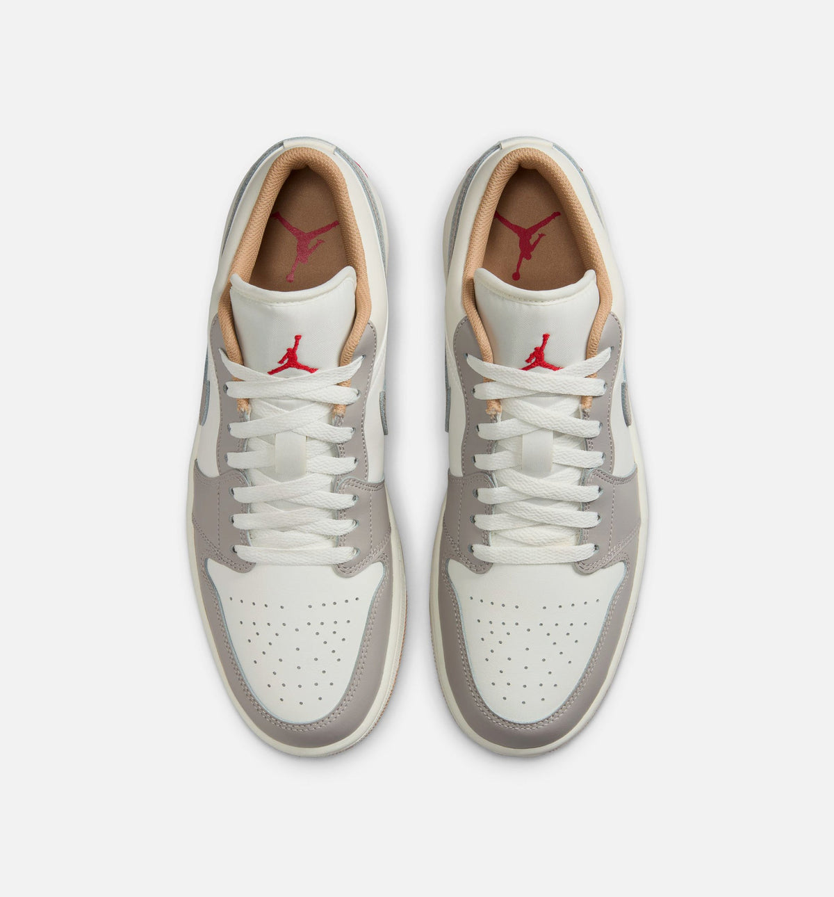 Air Jordan 1 Low Mens Lifestyle Shoe - Sail/Fire Red/College Grey/Hemp